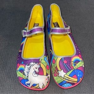 Chocolaticas by Hot Chocolate unicorn Mary Janes 8.5